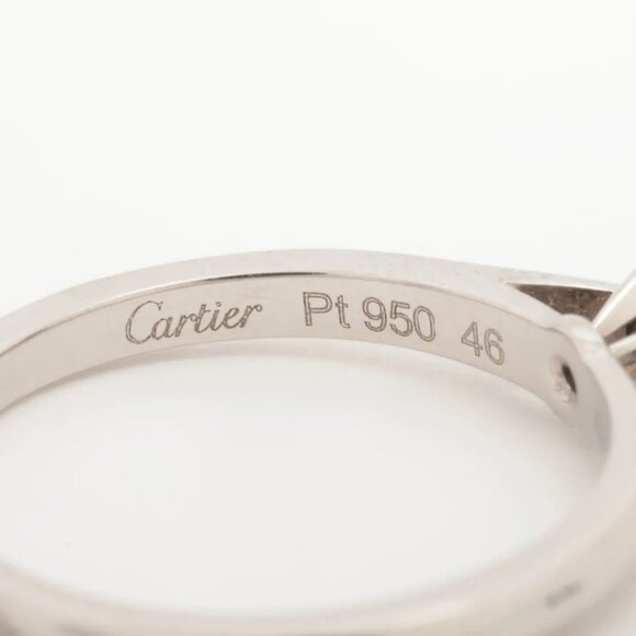Cartier Solitaire 1895 Diamond Ring Platinum - Picture 3 of 7